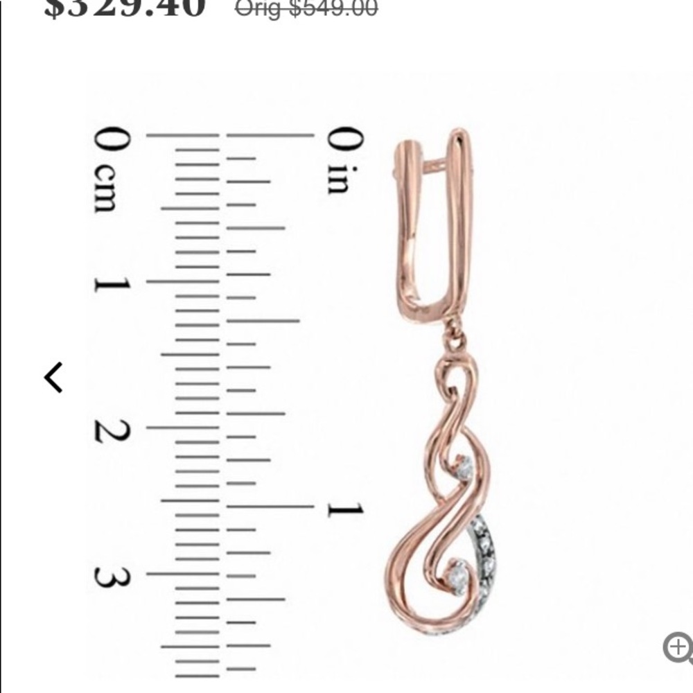 Rose Gold & Diamond Earrings